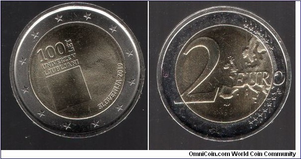 2 euros 100th Anniversary of the University of Ljubljana