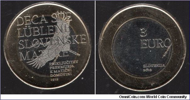 3 euro 100th anniversary of joining Prekmurje region with its motherland