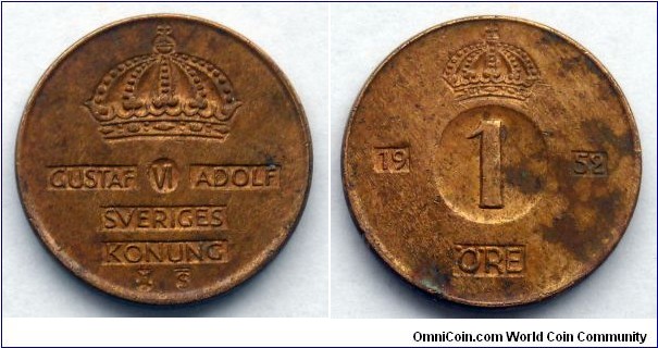 Sweden 1 ore.
1952