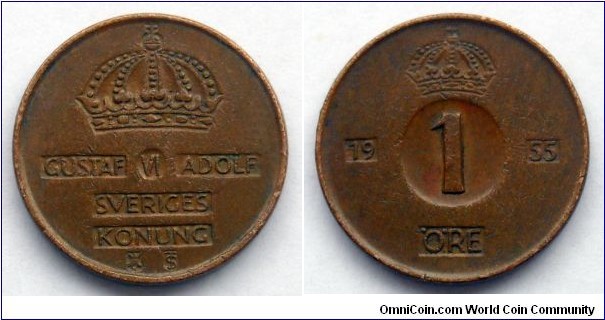 Sweden 1 ore.
1955