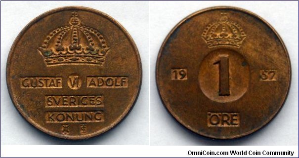 Sweden 1 ore.
1957