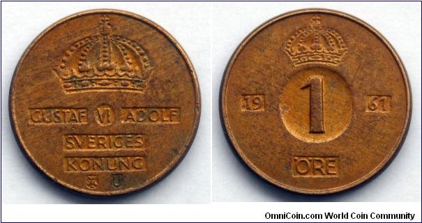 Sweden 1 ore.
1961 (II)