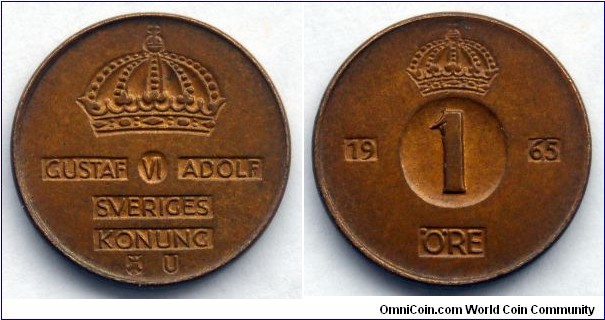 Sweden 1 ore.
1965 (III)