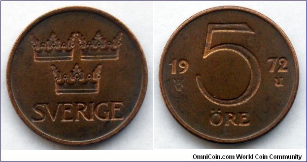 Sweden 5 ore.
1972 (II)