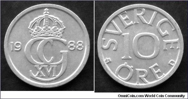 Sweden 10 ore.
1988
