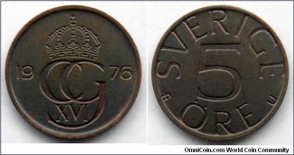 Sweden 5 ore.
1976