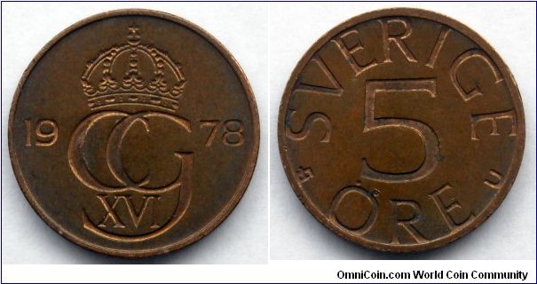 Sweden 5 ore.
1978