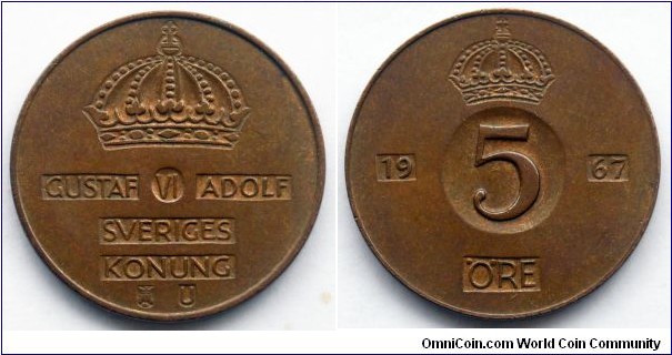 Sweden 5 ore.
1967 (II)