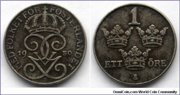 Sweden 1 ore.
1950, Iron (II)