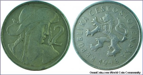 Czechoslovakia2Koruny-km23-1948