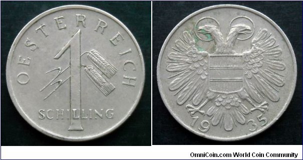 Austria 1 schilling.
1935