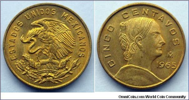 Mexico 5 centavos.
1965 (II)