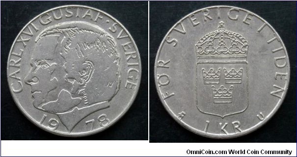 Sweden 1 krona.
1978