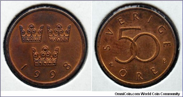 Sweden 50 ore.
1998