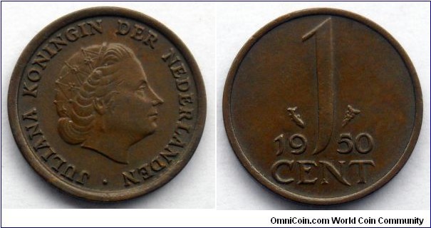 Netherlands 1 cent.
1950 (II)
