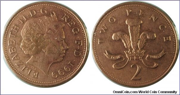 UK 2Pence-km987a-1999