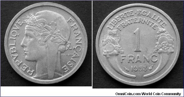 France 1 franc.
1958