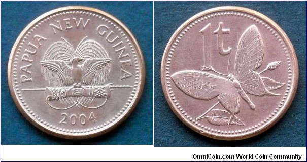 Papua New Guinea 1 toea. 2004