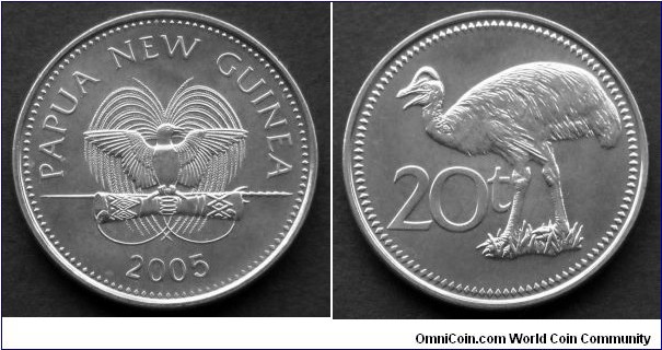 Papua New Guinea 20 toea. 2005
