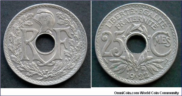 France 25 centimes.
1922