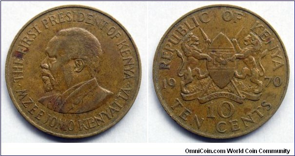 Kenya 10 cents.
1970