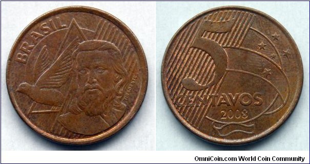 Brazil 5 centavos.
2008