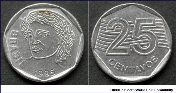 Brazil 25 centavos.
1995