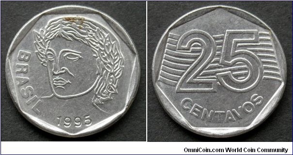 Brazil 25 centavos.
1995