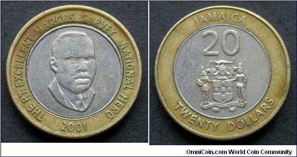 Jamaica 20 dollars.
2001