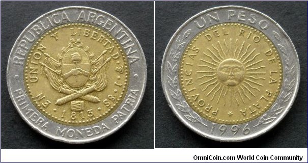 Argentina 1 peso.
1996 (II)