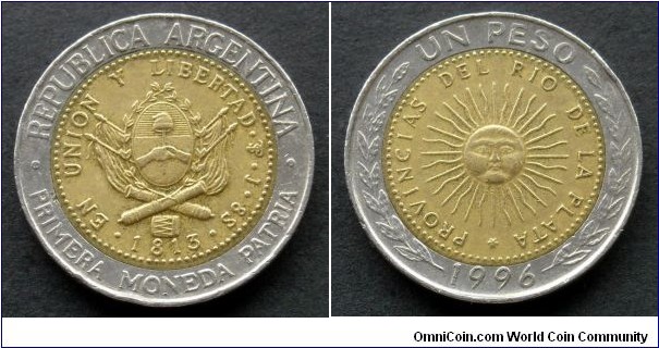 Argentina 1 peso.
1996 (II)