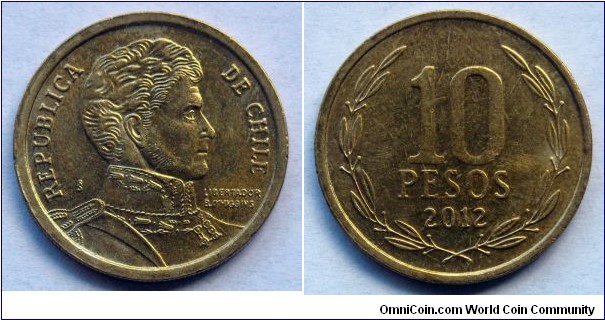 Chile 10 pesos.
2012