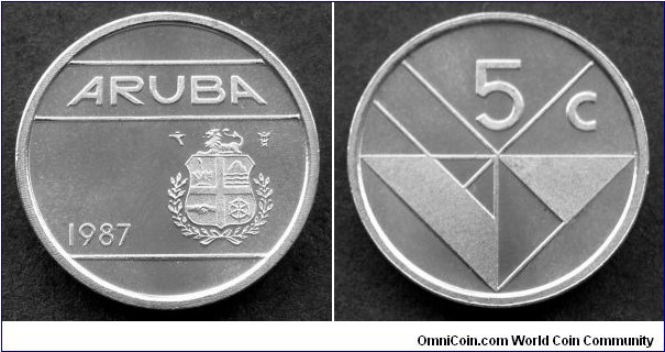 Aruba 5 cents.
1987