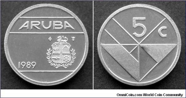 Aruba 5 cents.
1989