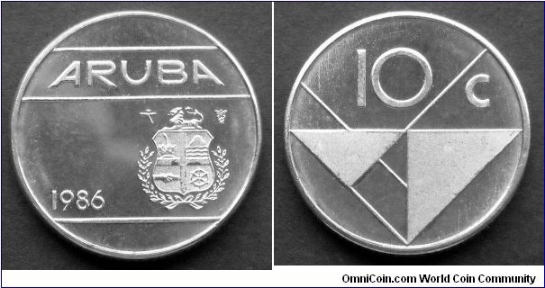 Aruba 10 cents.
1986