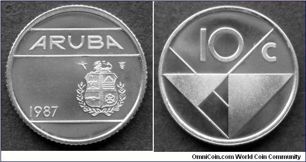 Aruba 10 cents.
1987