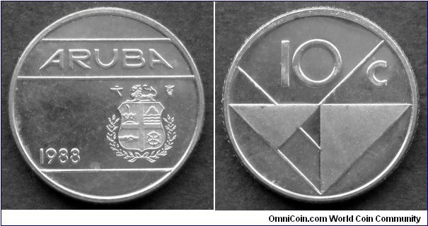 Aruba 10 cents.
1988