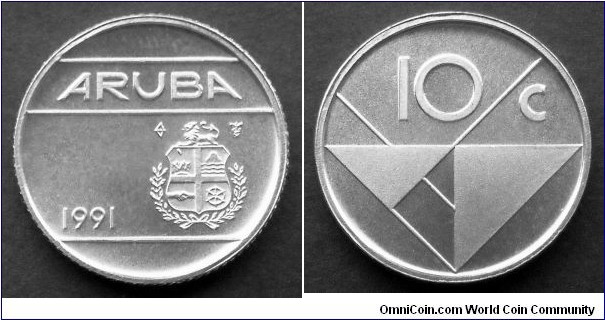 Aruba 10 cents.
1991