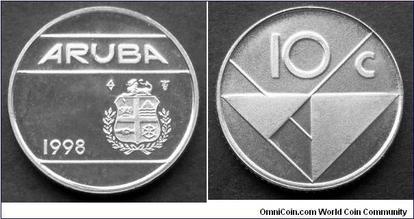 Aruba 10 cents.
1998
