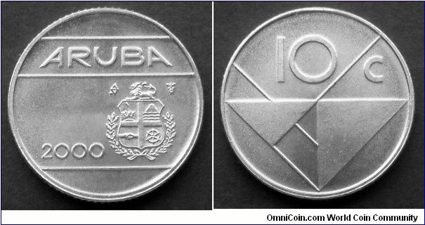 Aruba 10 cents.
2000