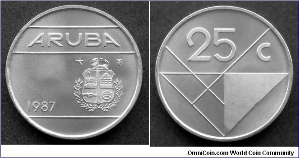 Aruba 25 cents.
1987