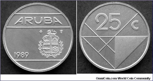 Aruba 25 cents.
1989