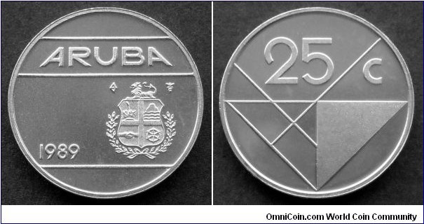 Aruba 25 cents.
1989