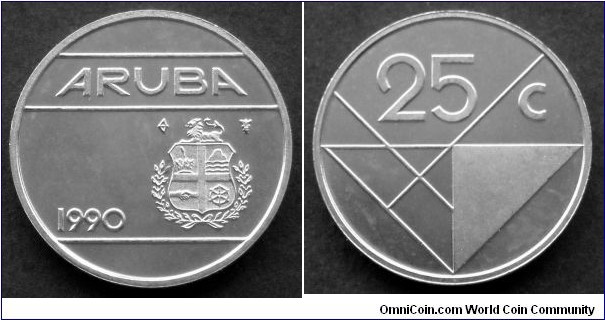 Aruba 25 cents.
1990 (II)