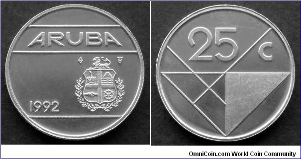 Aruba 25 cents.
1992
