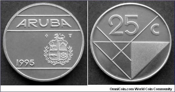 Aruba 25 cents.
1995