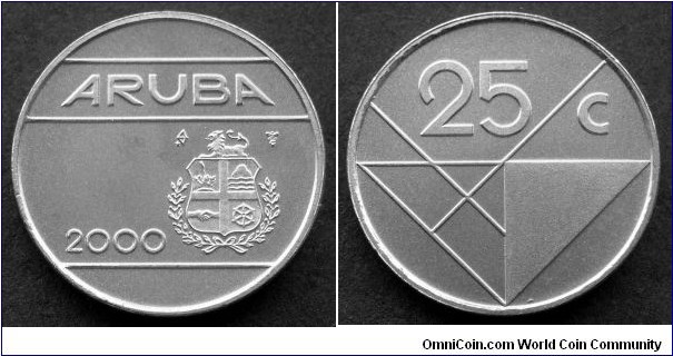 Aruba 25 cents.
2000