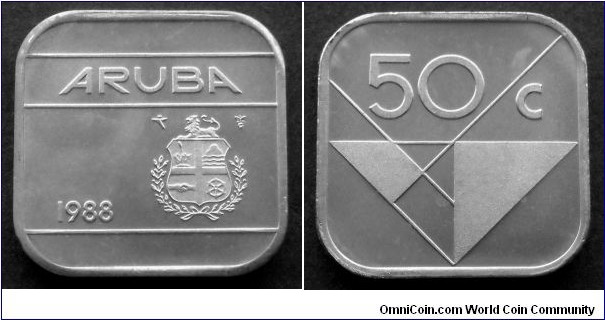 Aruba 50 cents.
1988