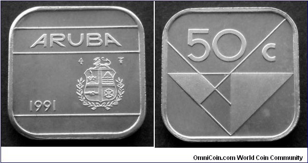 Aruba 50 cents.
1991