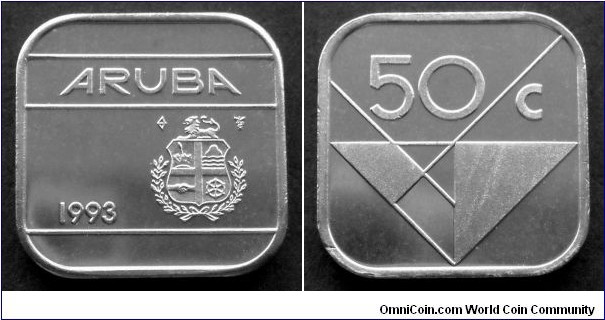 Aruba 50 cents.
1993